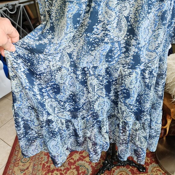 25251 Joie Parisian Paisley Tiered Dress Made in India - Picture 4 of 14